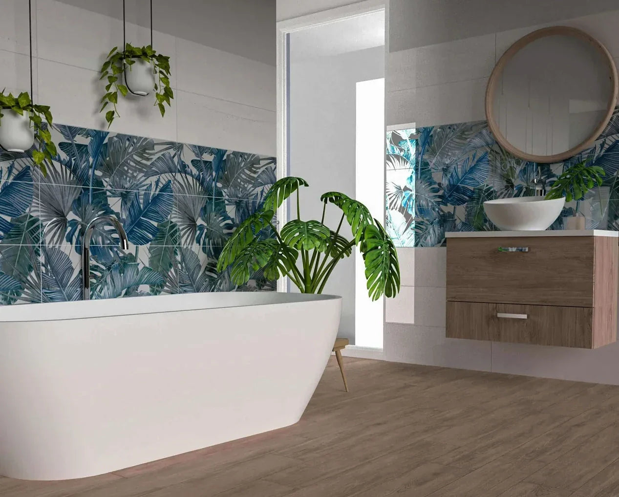 Glossy Bathroom Tiles