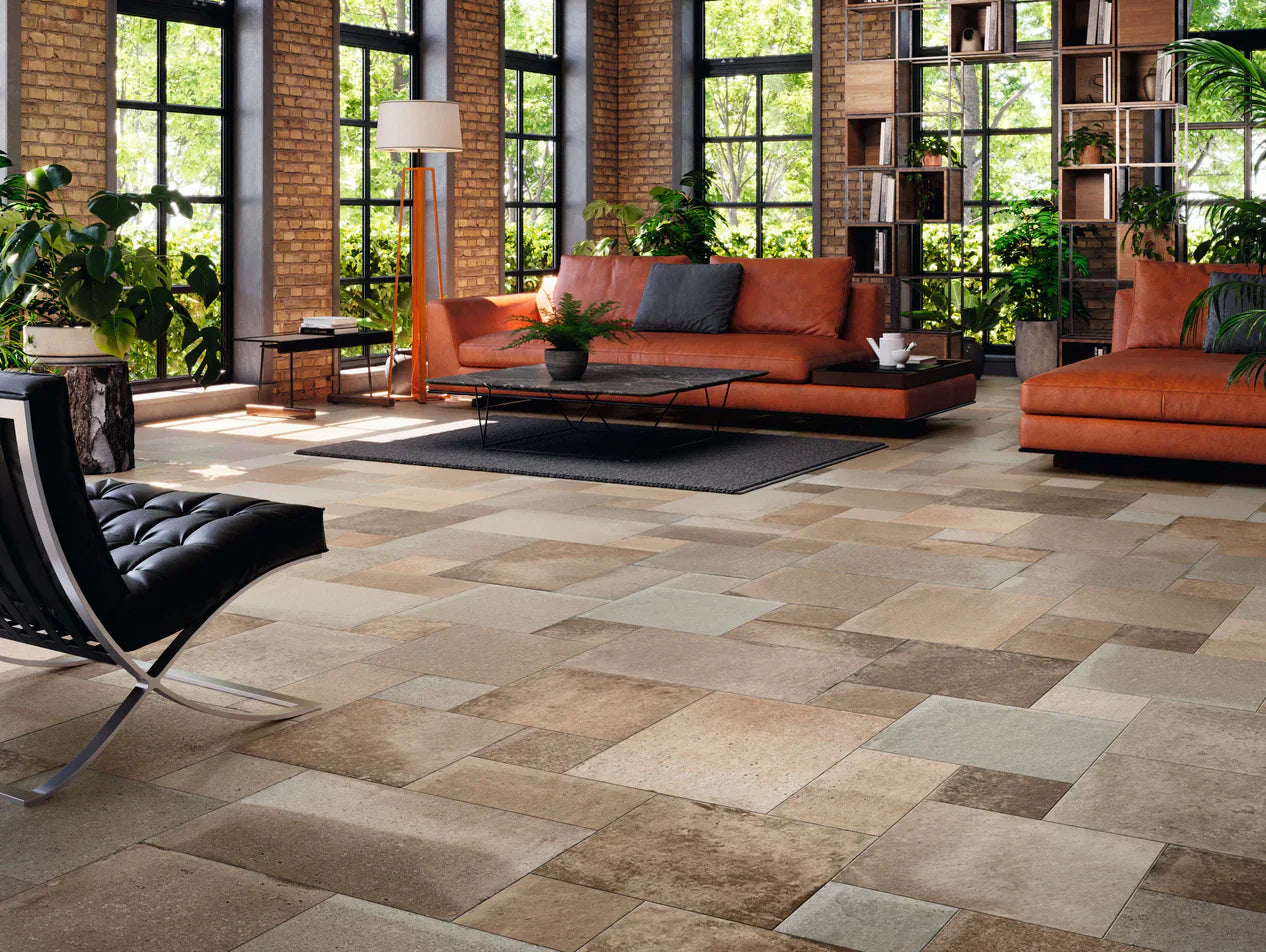 Lounge room floor tiles