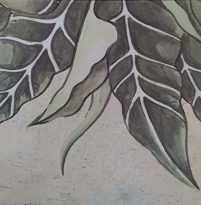 Leaves fantasy green 250x250x10mm matt porcelain TILEJOB