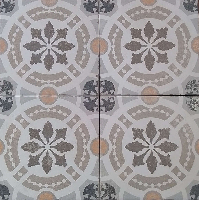 Verona Taupe Pattern matt porcelain 200x200x10mm TILEJOB
