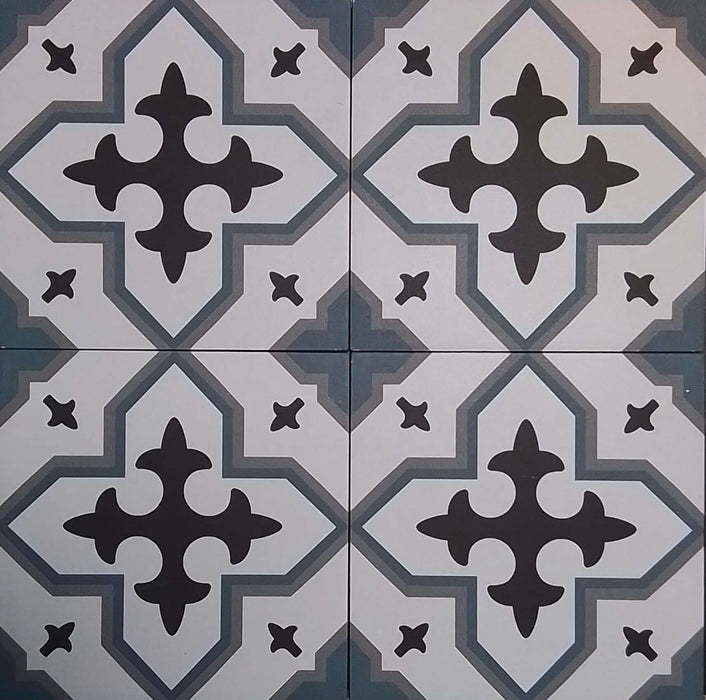 Geometry blue matt porcelain 200x200mmx9mm TILEJOB