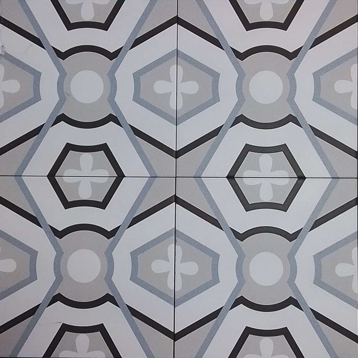 Geometry grey matt porcelain 200x200mmx9mm TILEJOB