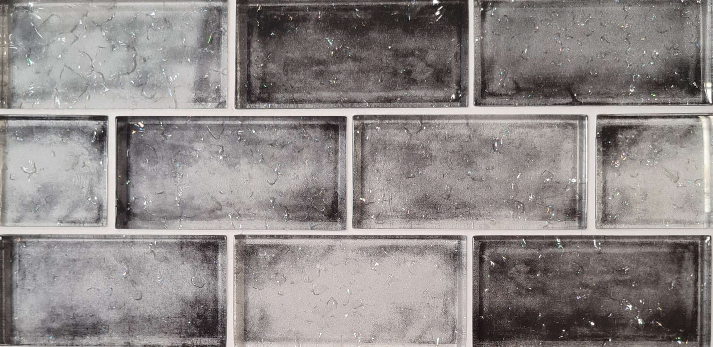 Rainfall Grey Mosaic Wall 350x300x8mm TILEJOB
