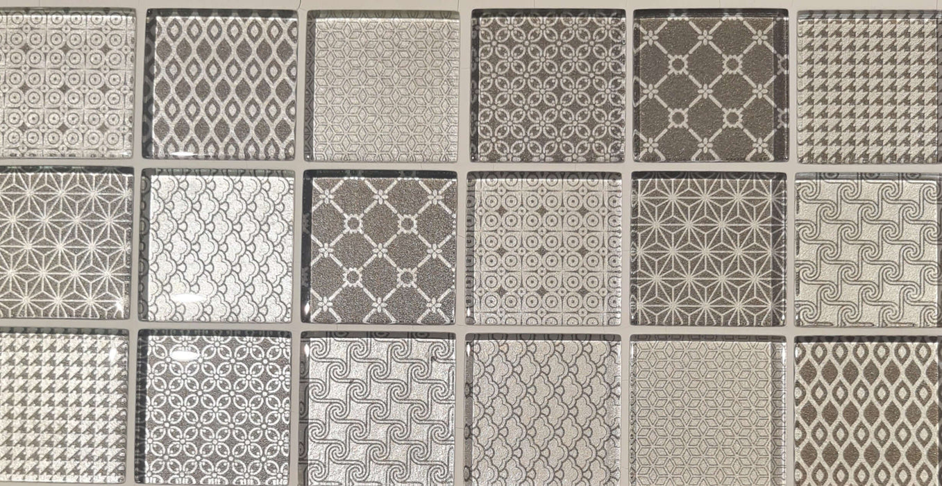 Tapestry Grey Mosaic Wall 300x300x8mm TILEJOB