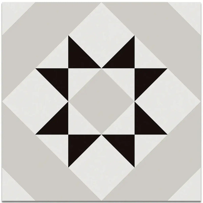 Blanconero Georgian Geometric Grigio 200x200x8.5mm TILEJOB