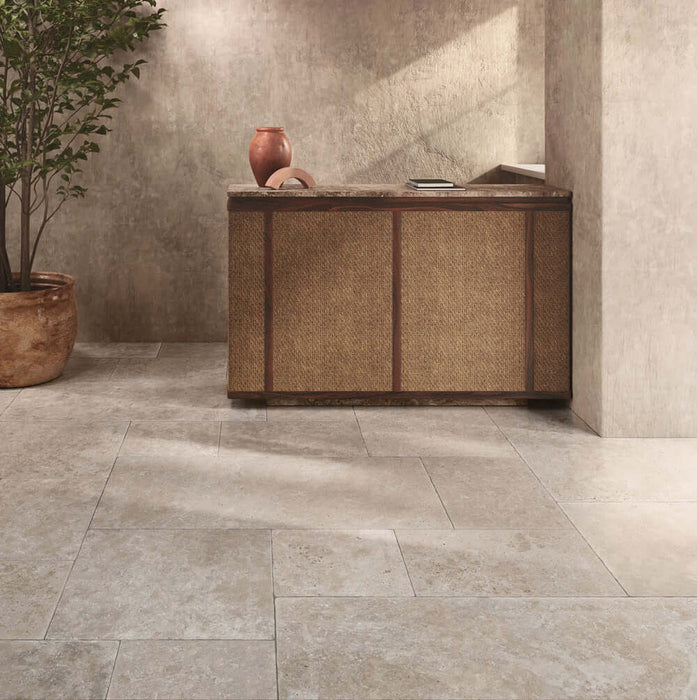 Chateaux travertine grey modular tiles mix 1 All tiles TILEJOB