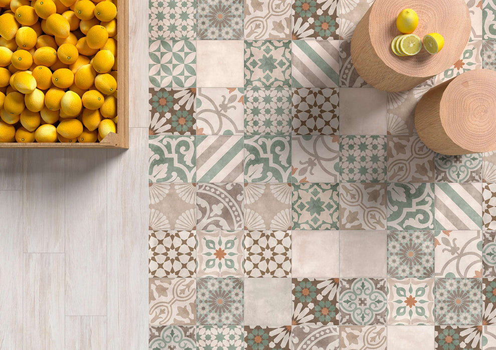 Romano star green matt porcelain tiles 210.6x210.6x9mm All tiles TILEJOB