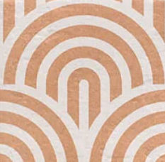 Tahoe Roman Ornament Coral Porcelain tiles 20x20cm