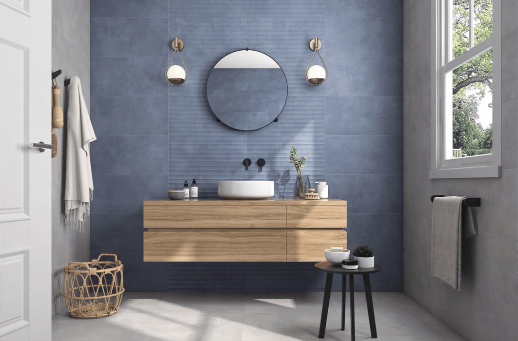 Eleganza blue matt wall ceramic tiles 33.3x100cm All tiles TILEJOB
