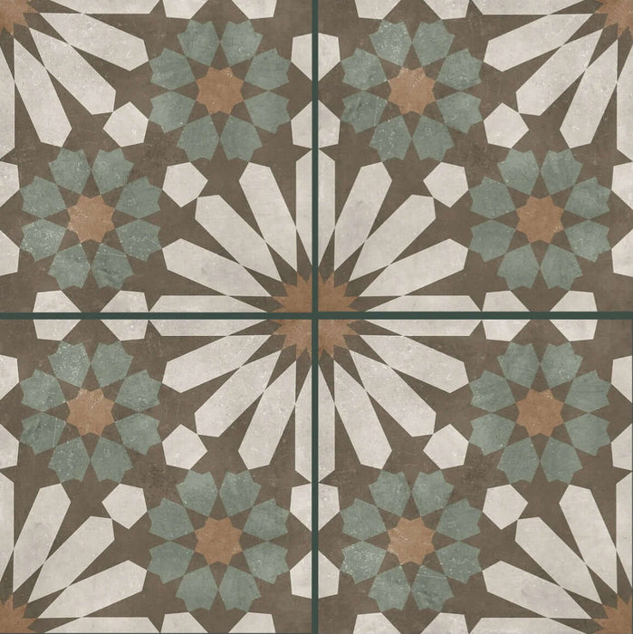 Romano star green matt porcelain tiles 210.6x210.6x9mm All tiles TILEJOB