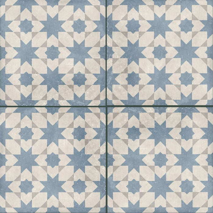 Romano star blue matt porcelain tiles 210.6x210.6x9mm All tiles TILEJOB