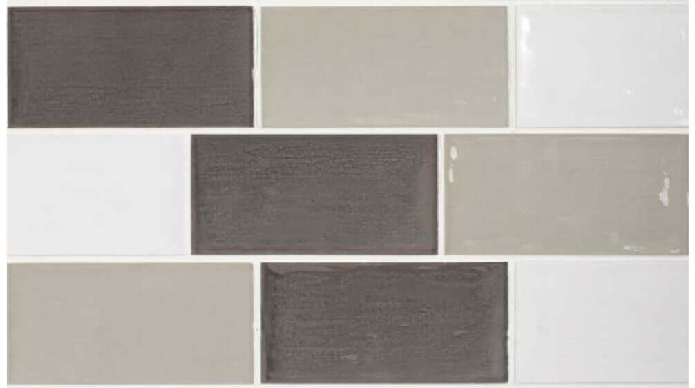 Dorset Rustic Mix Anthracite ceramic gloss 75x150x8mm TILEJOB