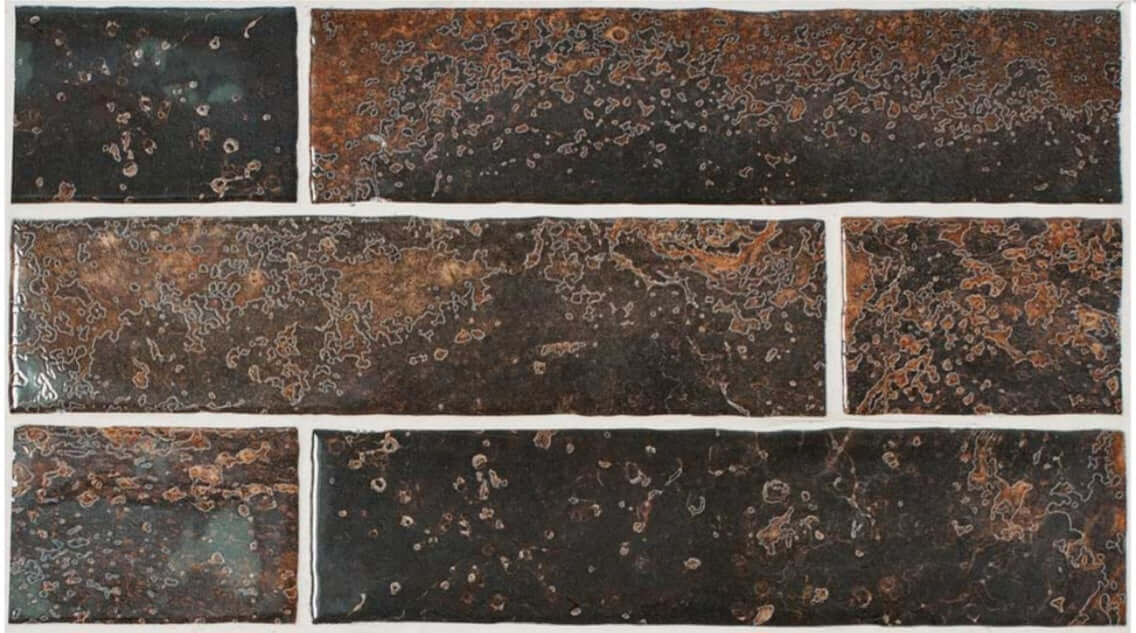 Copper Breeze Brown ceramic gloss 75x300x9mm TILEJOB
