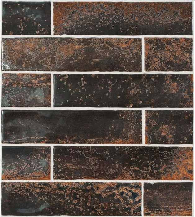 Copper Breeze Brown ceramic gloss 75x300x9mm TILEJOB