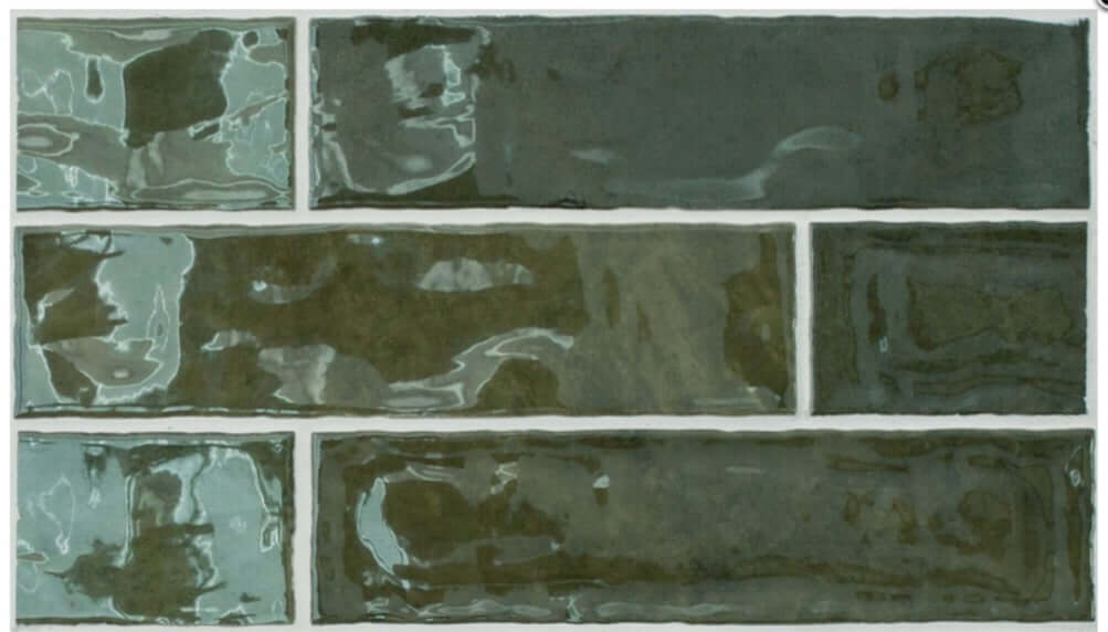 Retro Gloss Green ceramic 75x30x8mm TILEJOB