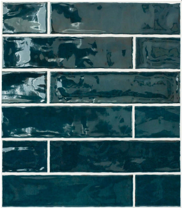 Retro Gloss Blue ceramic 75x30x8mm TILEJOB