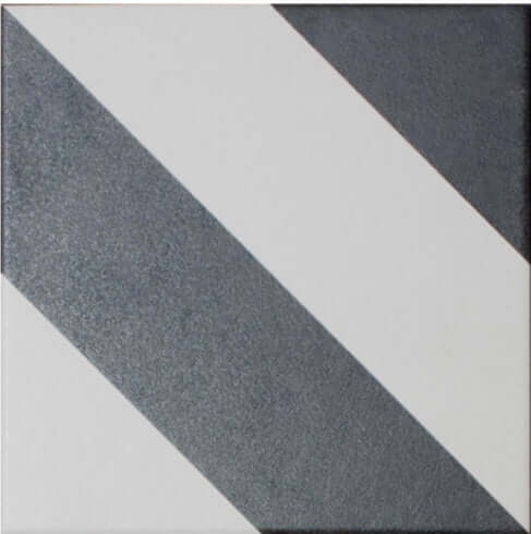 Blanconero Edwardian Black Diamond porcelain 197x197x8mm TILEJOB