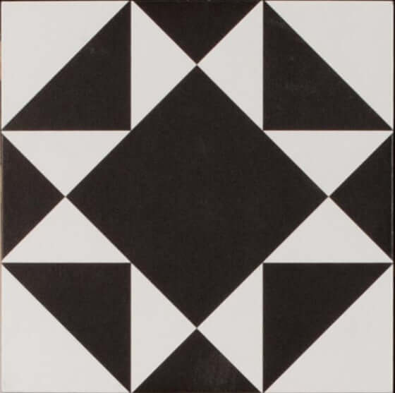 Blanconero Georgian Geometric porcelain 200x200x8mm TILEJOB