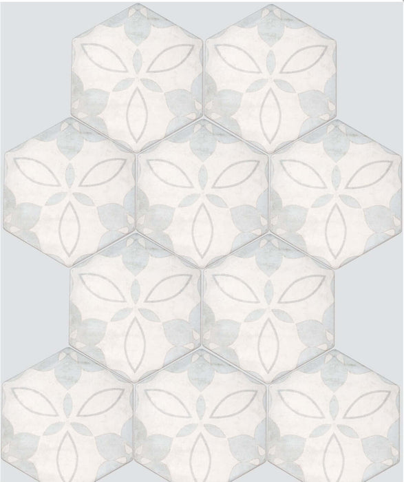 Florence Blue Hexagon porcelain 210x250x10mm TILEJOB