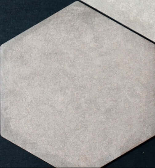 Florence Dark Grey Plain Hexagon porcelain 210x250x10mm TILEJOB