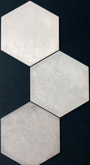 Florence Dark Grey Plain Hexagon porcelain 210x250x10mm TILEJOB