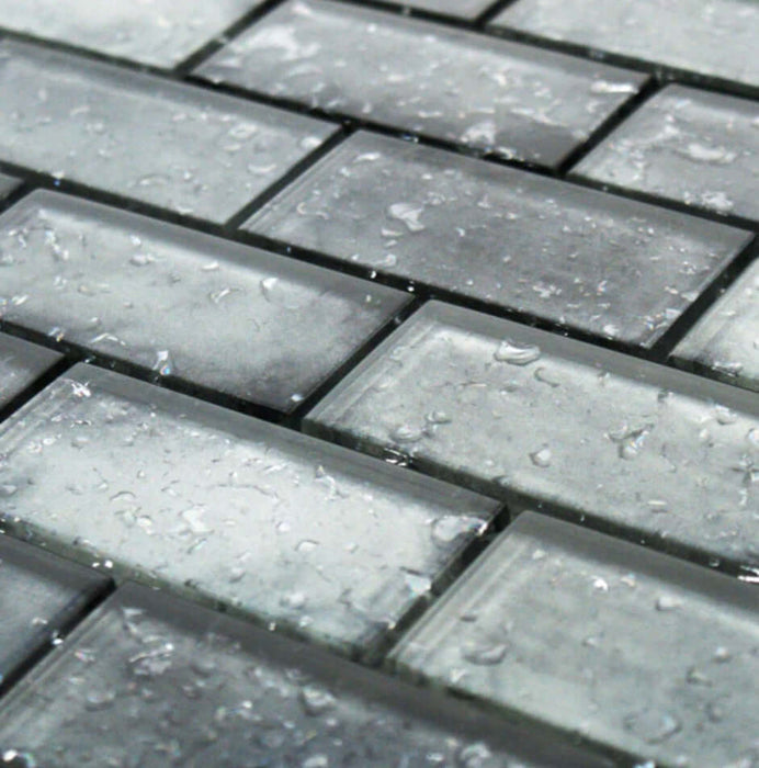 Rainfall Grey Mosaic Wall 350x300x8mm TILEJOB