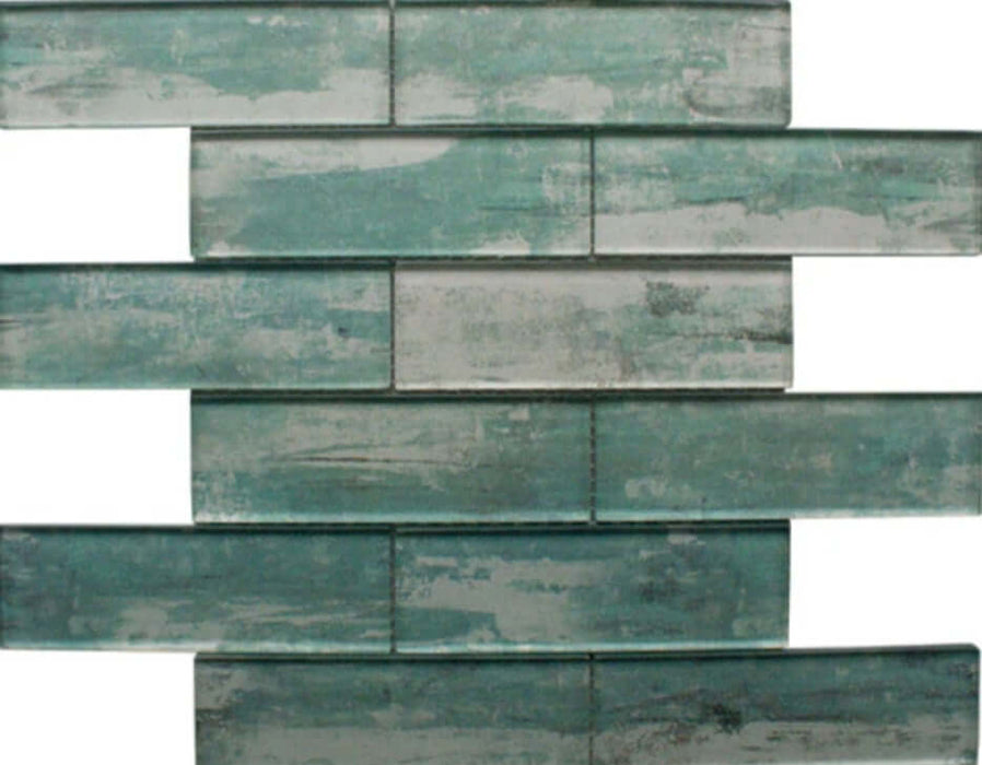 Driftwood Green Mosaic Wall 350x300x8mm TILEJOB