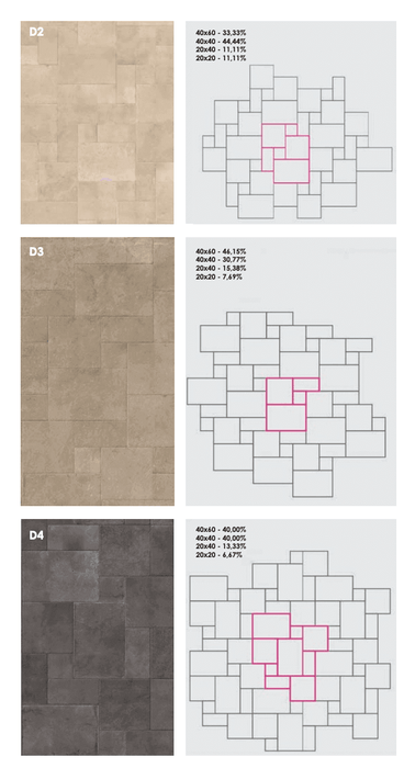 Umbria Menfi Porcelain tiles cut sample TILEJOB