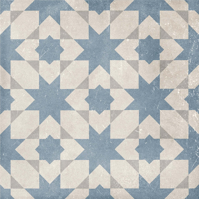 Romano star blue matt porcelain tiles 210.6x210.6x9mm All tiles TILEJOB