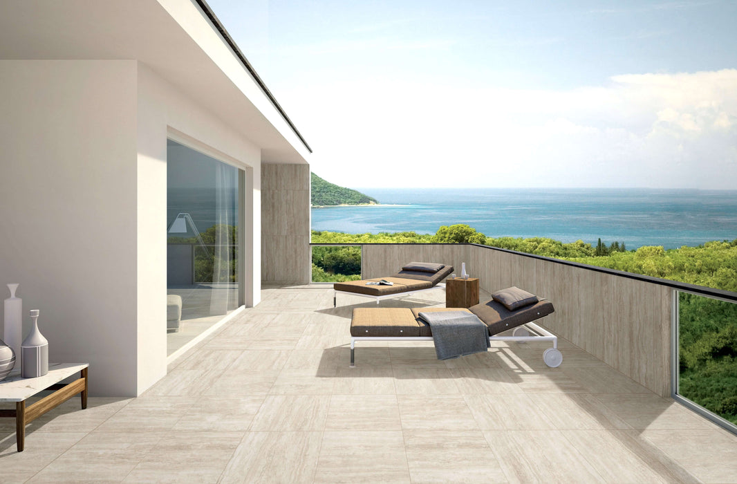 Barco travertine beige porcelain tiles 60x120cm All tiles TILEJOB.CO.UK