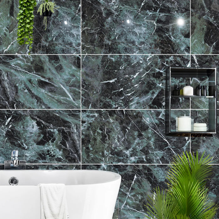 Green marble gloss porcelain tiles 60x120cm All tiles TILEJOB.CO.UK