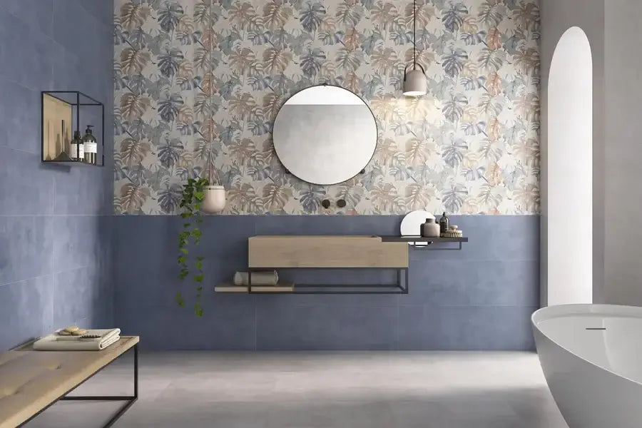 Eleganza blue matt wall ceramic tiles 33.3x100cm All tiles TILEJOB