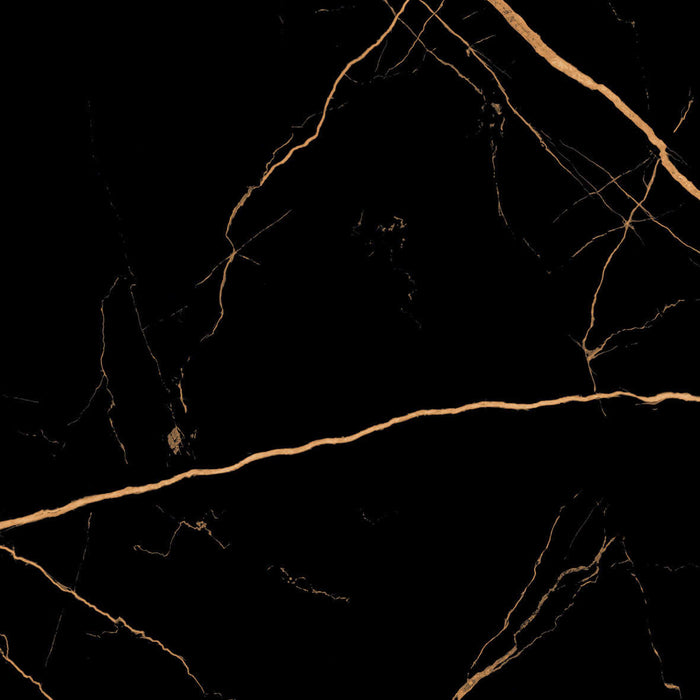 Golden Black Marble Effect Polished Porcelain Matt tiles cut sample TILEJOB