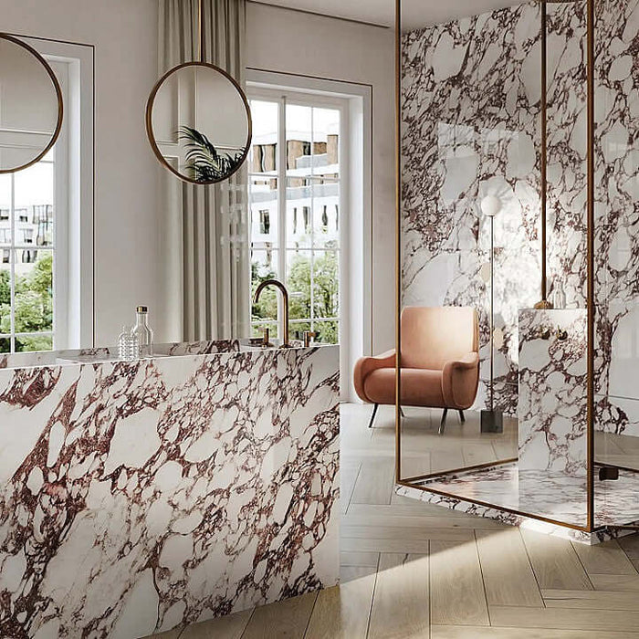 Milton Purple Marble matt porcelain tiles 60x60cm All tiles TILEJOB