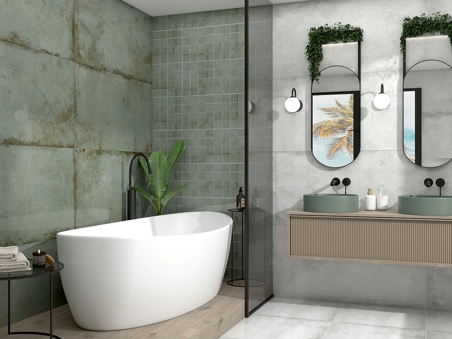 Alloy Mint Semi Polished Porcelain Tiles 60x120cm All tiles TILEJOB.CO.UK
