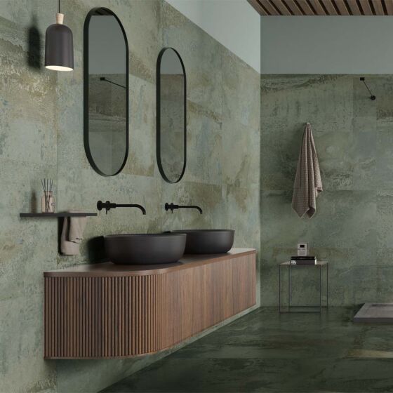 Metallico Iron Copper Green Porcelain Tiles 60x120cm All tiles TILEJOB.CO.UK