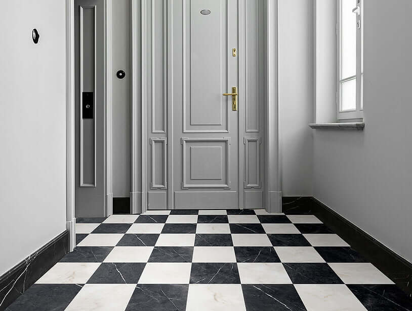 Marquina Classic Marble green cut sample TILEJOB.CO.UK