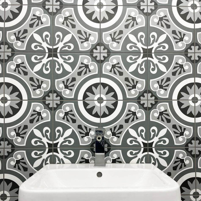 Kensington Grey porcelain tiles 22.5x22.5cm All tiles TILEJOB