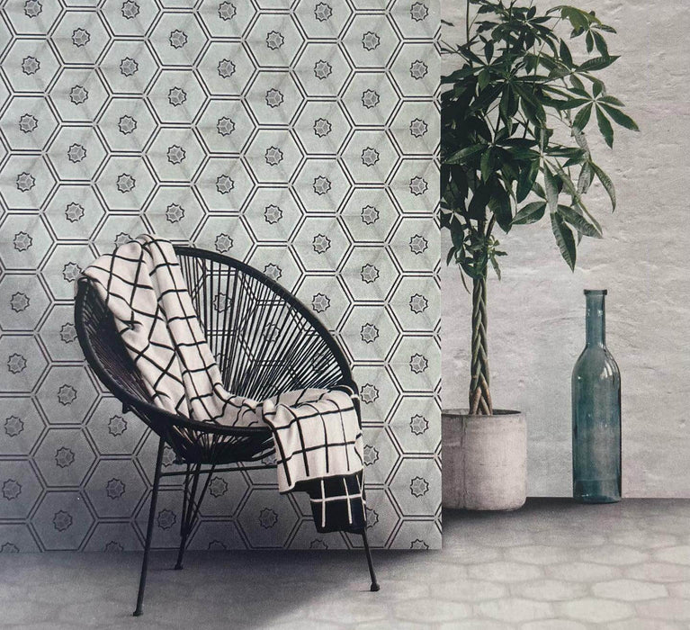 Florence Black Hexagon porcelain 210x250x10mm TILEJOB