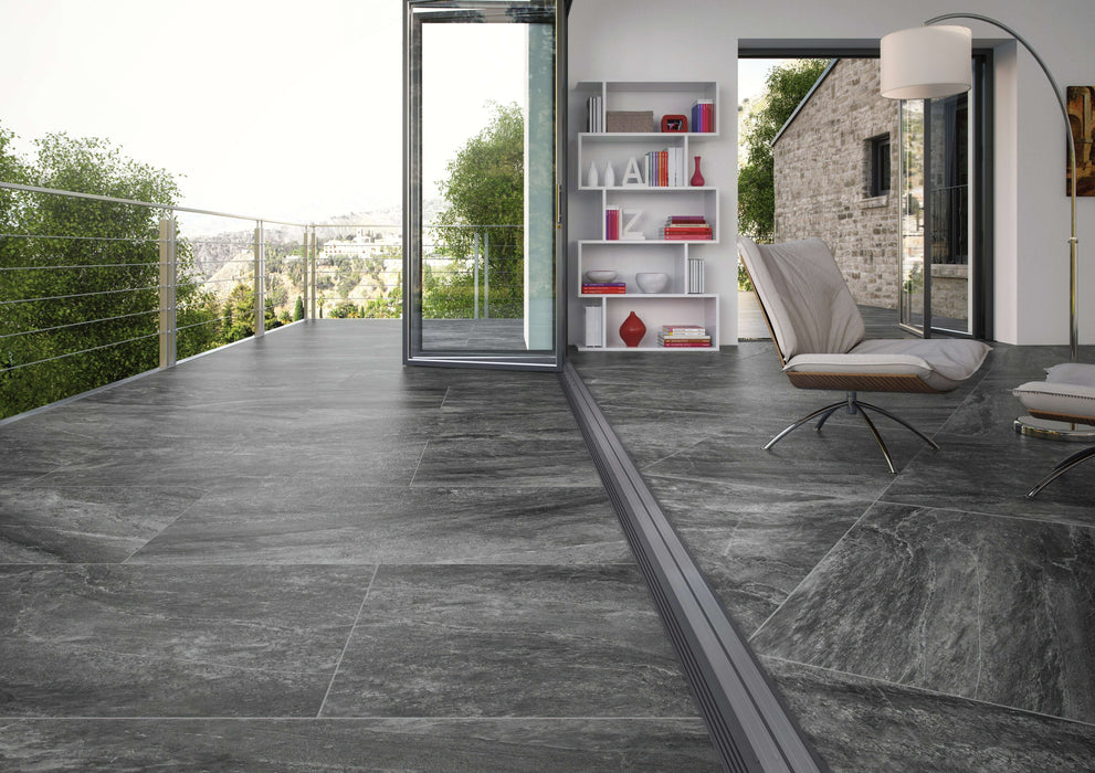 Rimini Dark Grey outdoor porcelain tiles 60x90x2cm All tiles TILEJOB