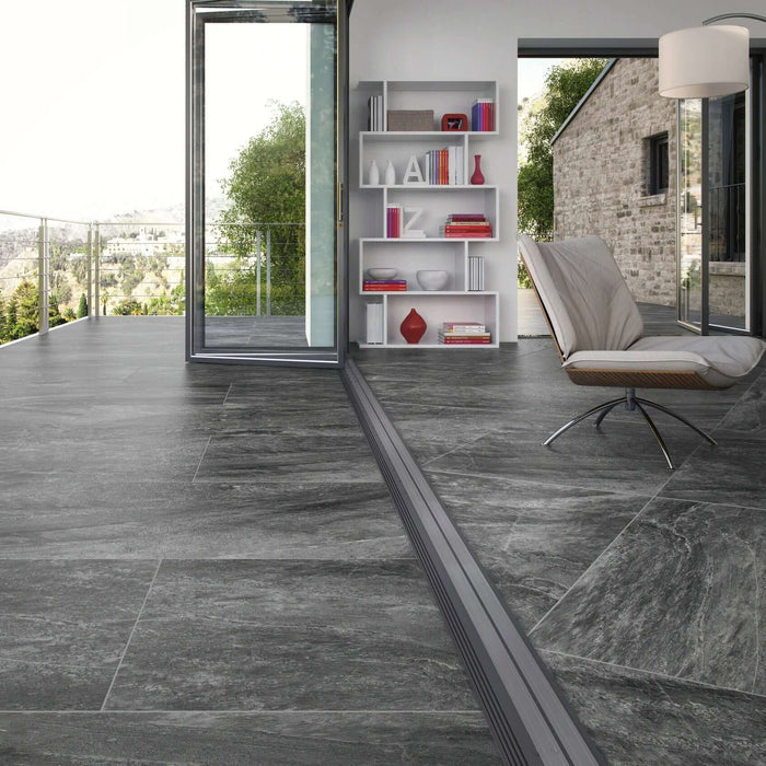 Rimini Dark Grey outdoor porcelain tiles 60x90x2cm All tiles TILEJOB