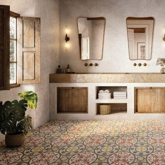 Livada yellow vitrified ceramic tiles cut sample TILEJOB.CO.UK