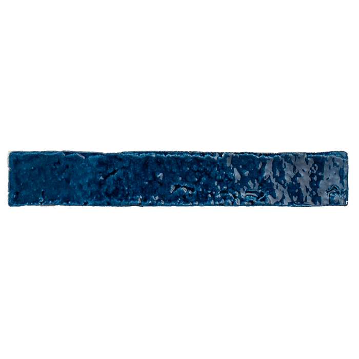 Perugia Vecchia blue crackle glazed ceramic tiles cut sample TILEJOB.CO.UK
