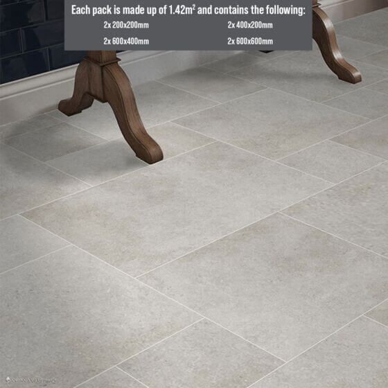 Luciana Stone Matt Glazed Porcelain Modular Opus Pack 1.42m2 Tilejob