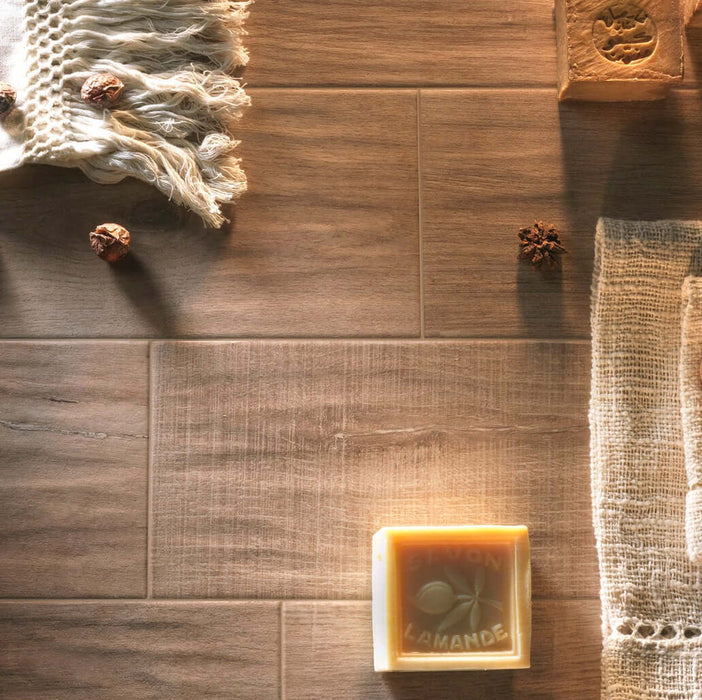 Pure wood walnut matt porcelain 150x600x9mm TILEJOB