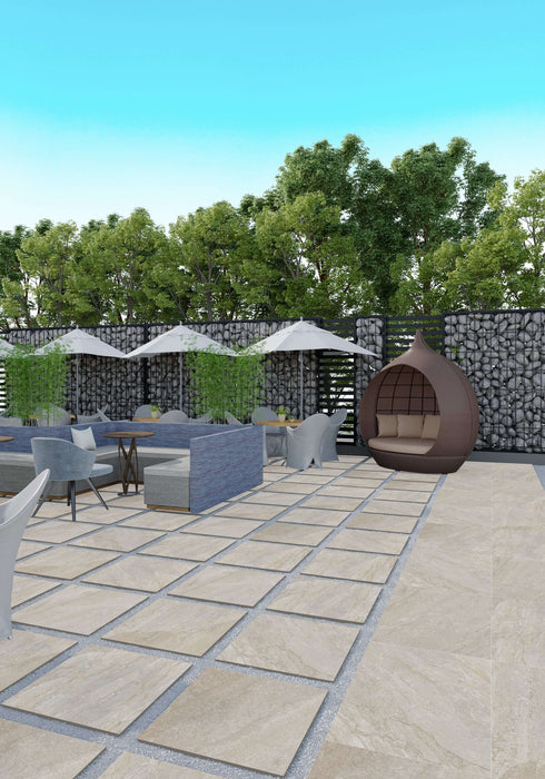 Francavilla Beige outdoor porcelain tiles 60x90x2cm All tiles TILEJOB