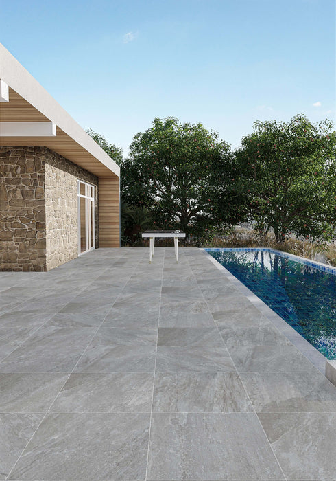 Francavilla Light Grey outdoor porcelain tile 60x90x2cm All tiles TILEJOB