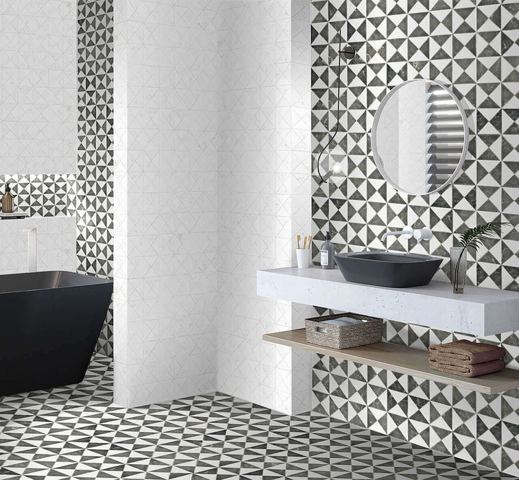 Craft black pattern tiles 22x22cm All tiles TILEJOB