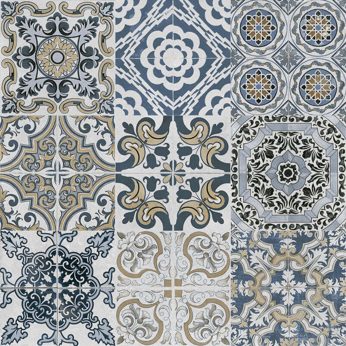 Pluto Mixed Decor Matt cut sample TILEJOB