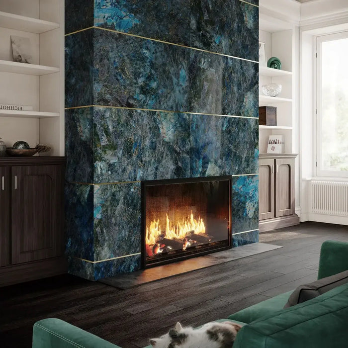 Labradorite Lemurian porcelain tiles cat sample TILEJOB.CO.UK
